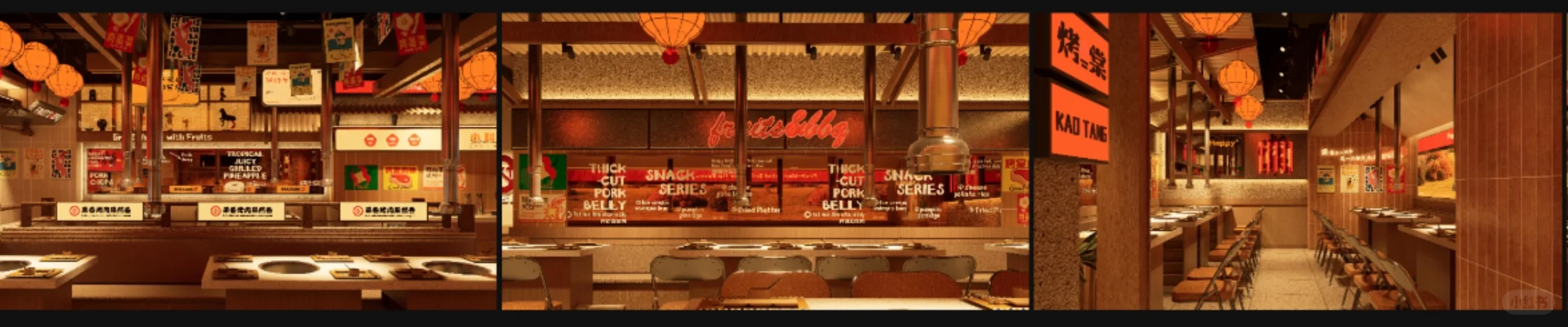 餐饮店设计落地效果呈现