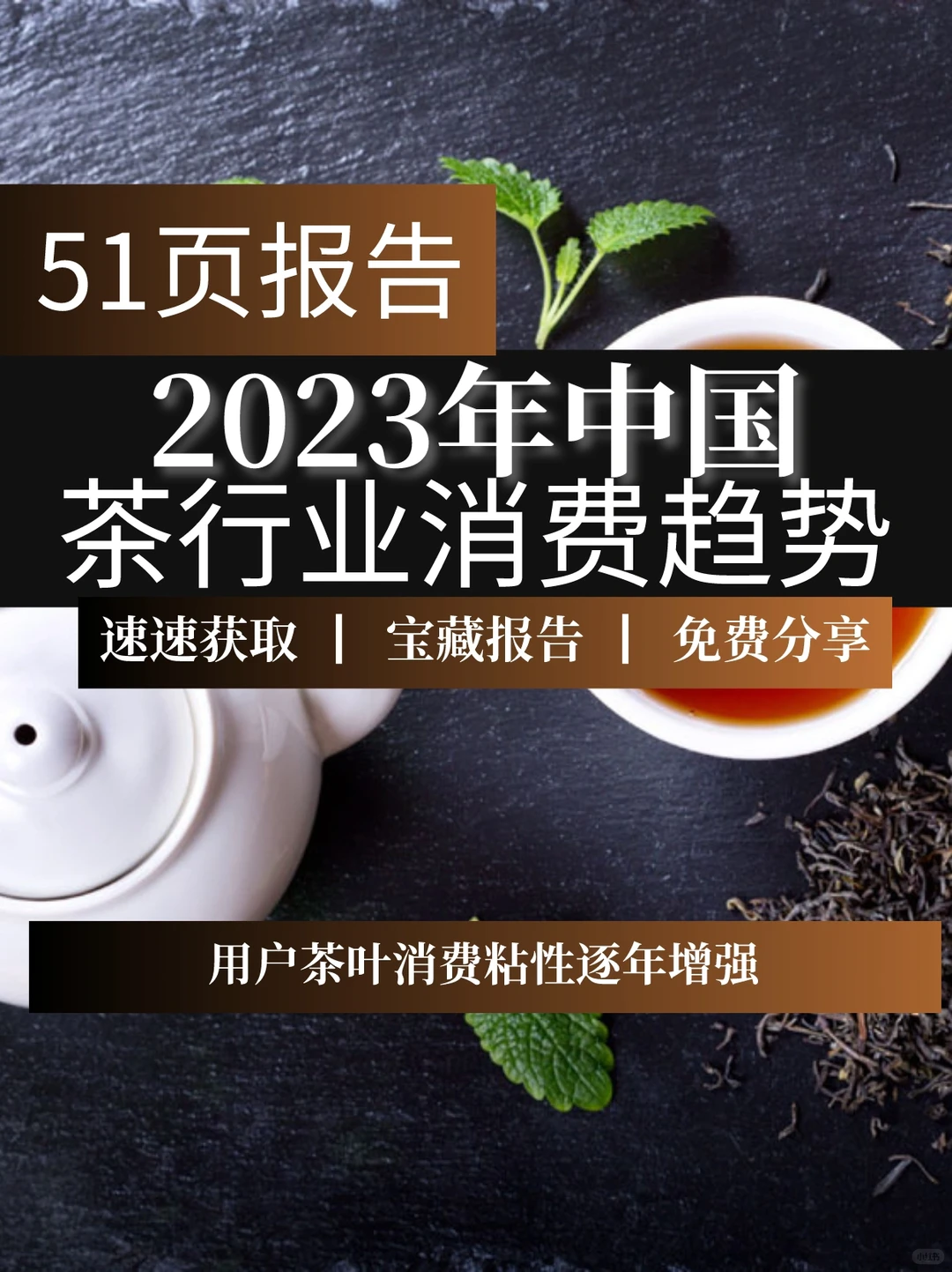 51页报告▏2023年中国茶行业消费趋势