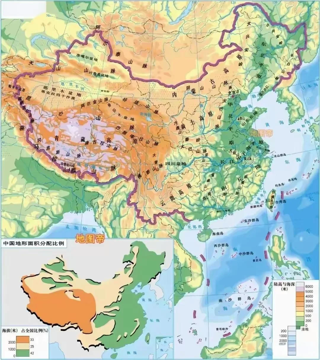 祖国18张高清地图，包括了祖国的方方面面