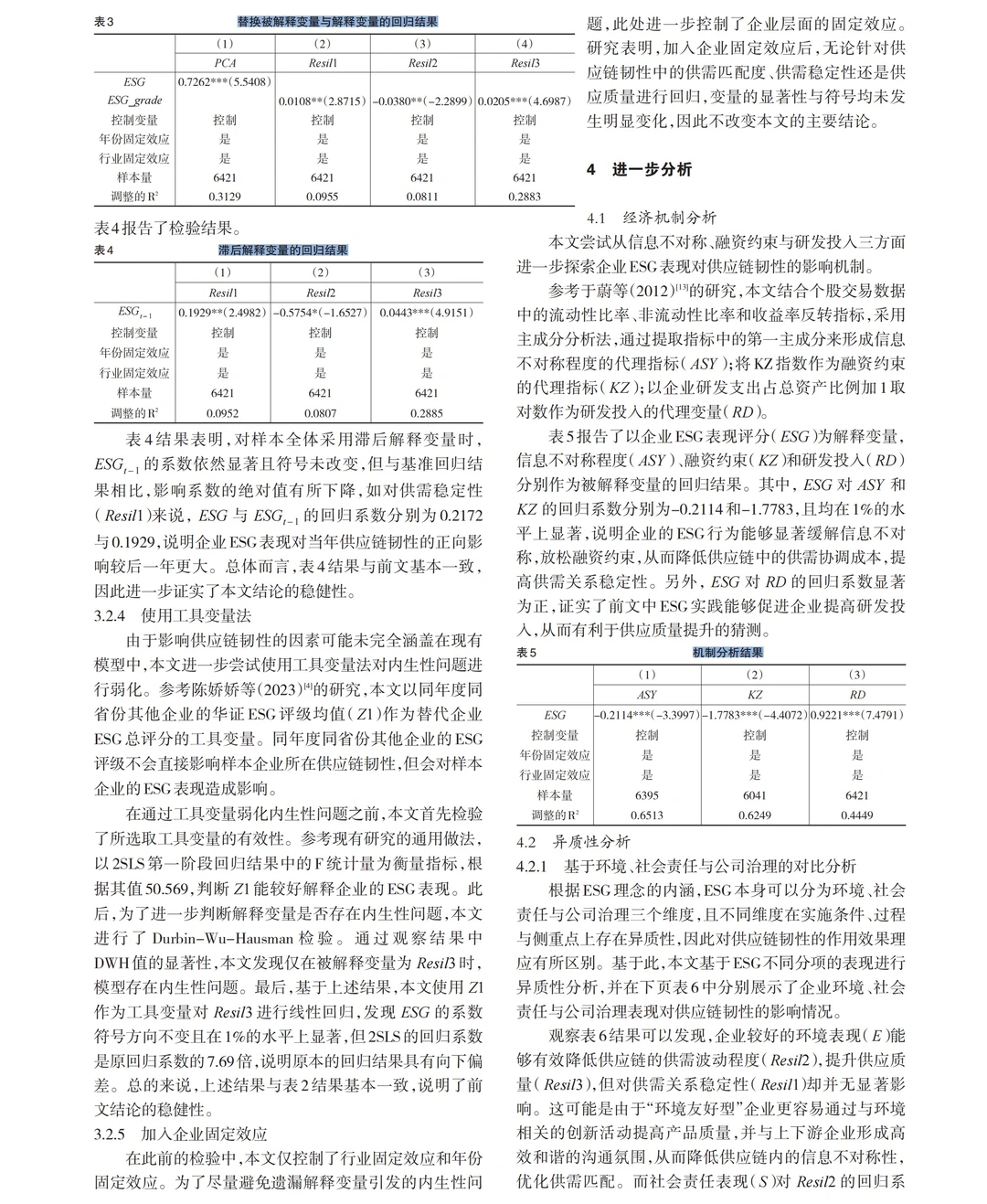 stata实证分析ESG表现如何提升供应链韧性?