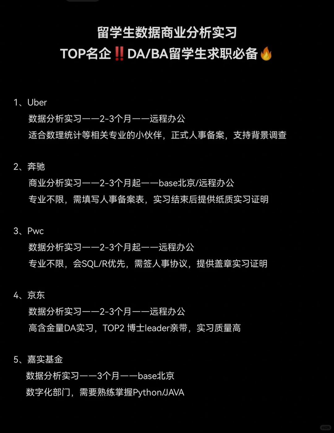 留学生要做商业分析实习吗？