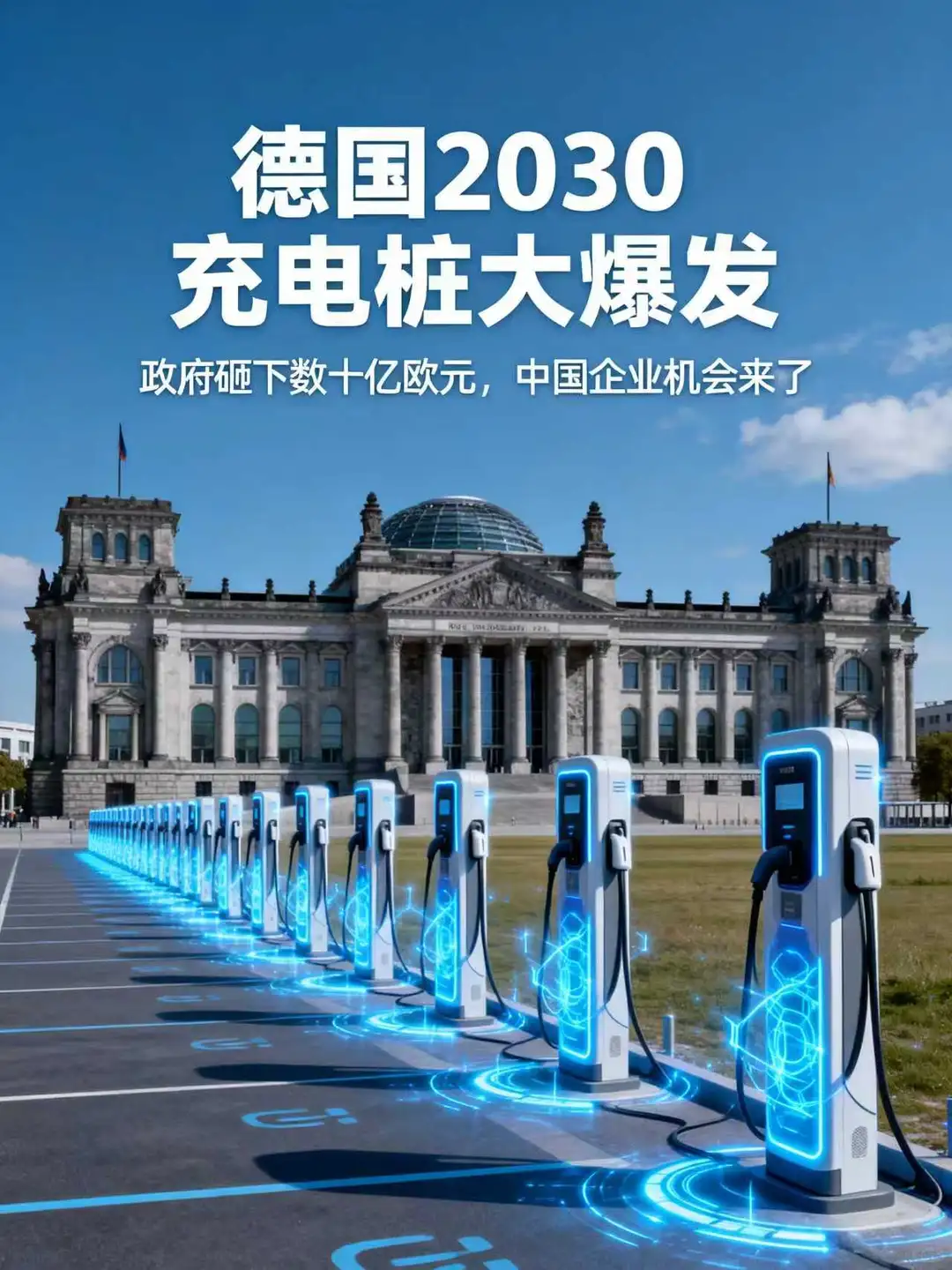 德国充电桩的几十亿预算到位，国企加油！