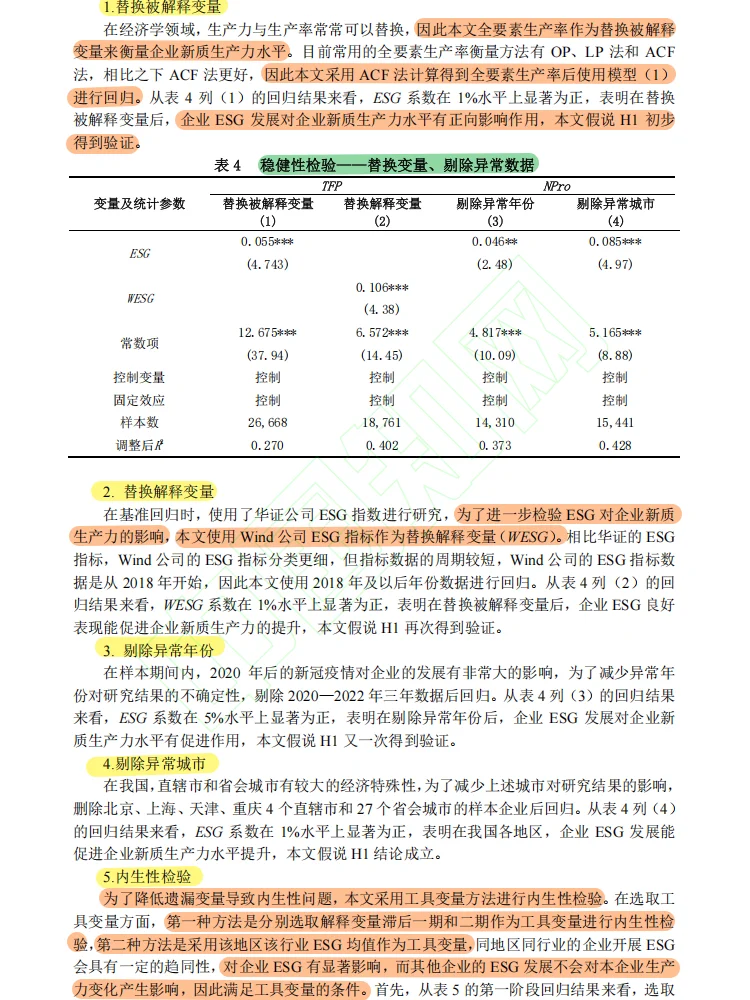 核心复刻:ESG发展对企业新质生产力影响?