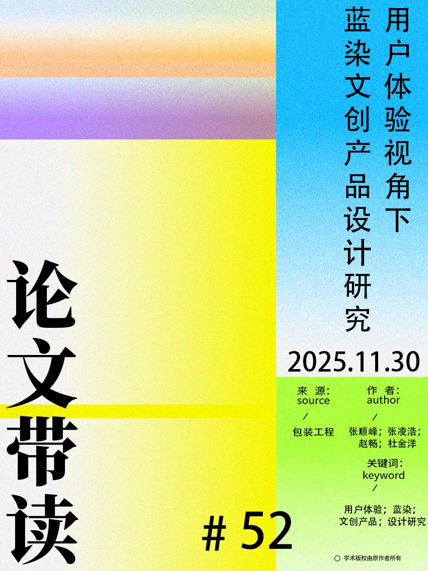 论文带读 | 用户体验视角下蓝染文创产品设