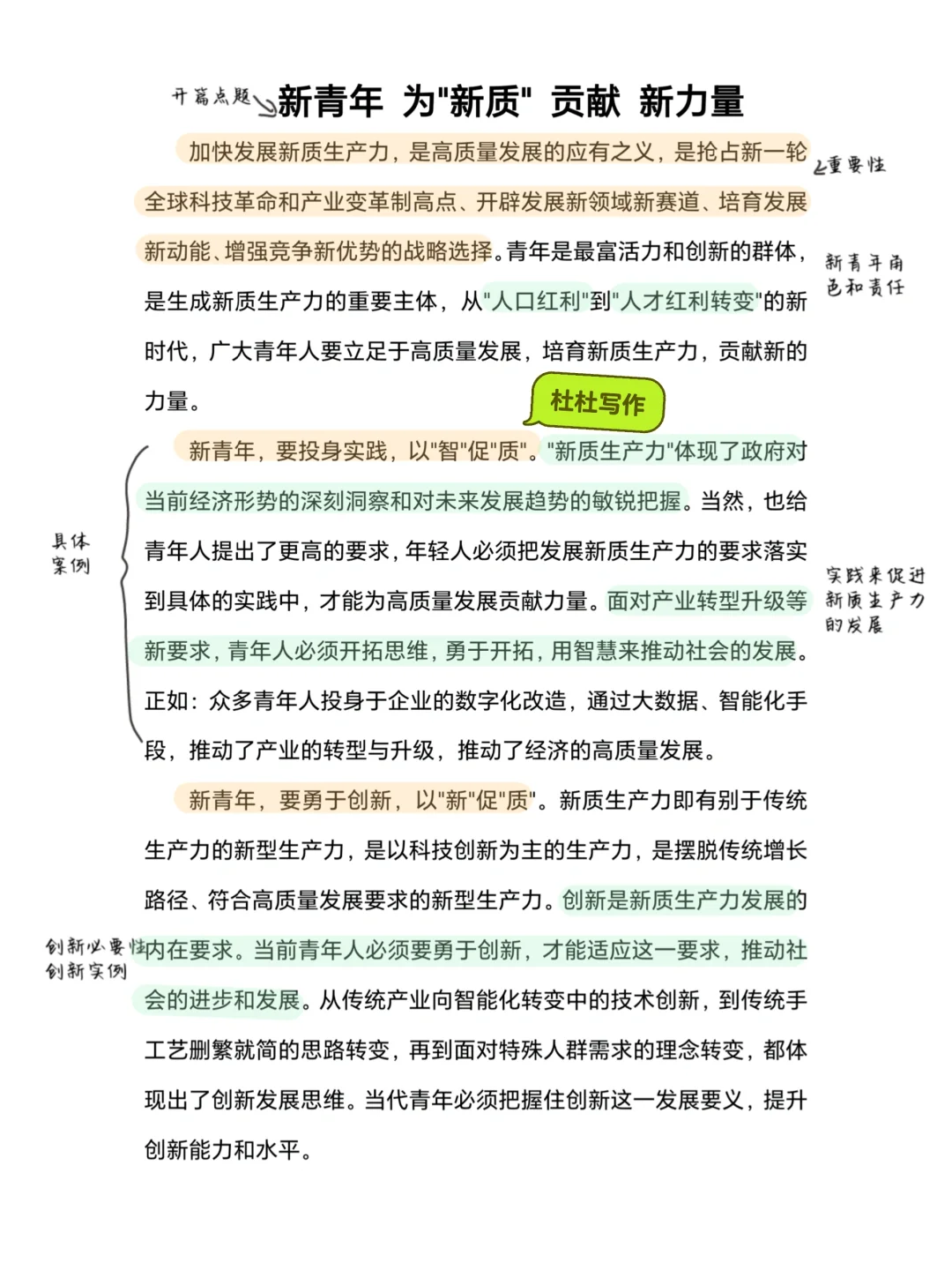 申论范文 | 新青年 新质生产力 新力量