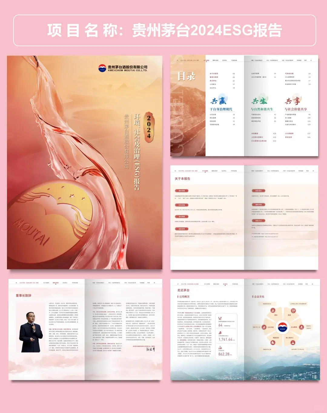 贵州茅台2024年ESG可持续发展报告设计分享