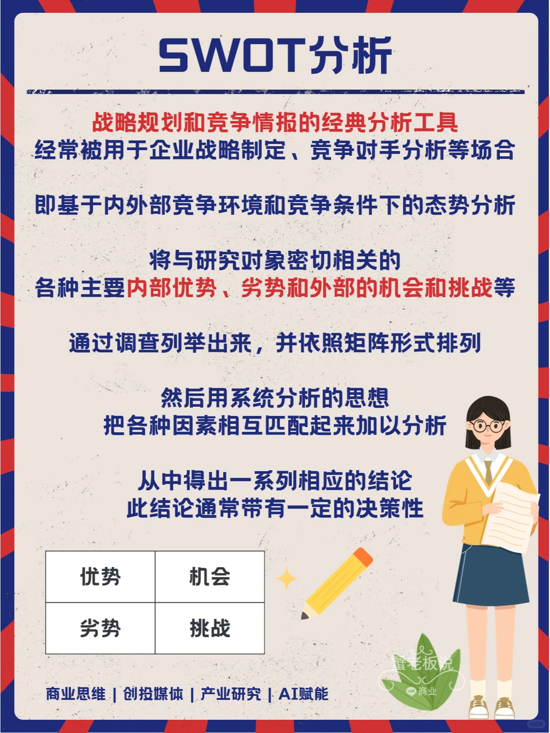 每天一个商业小知识 || 没优势，不突出?