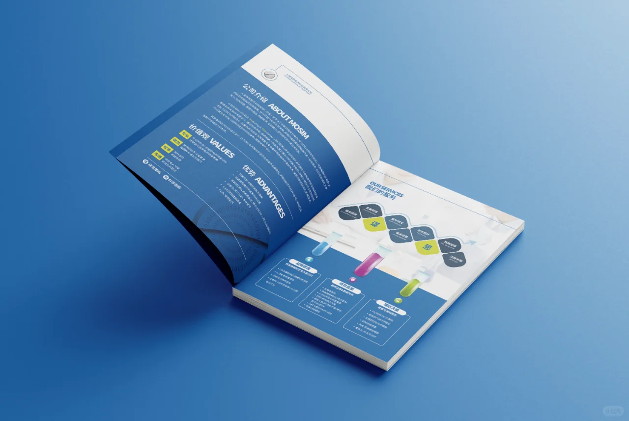 蓝色医疗画册设计