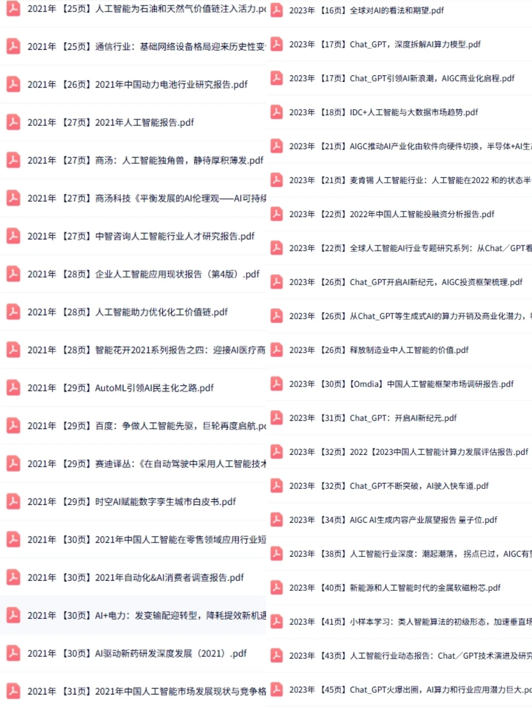 分享一份AI行业的深度研究报告合集