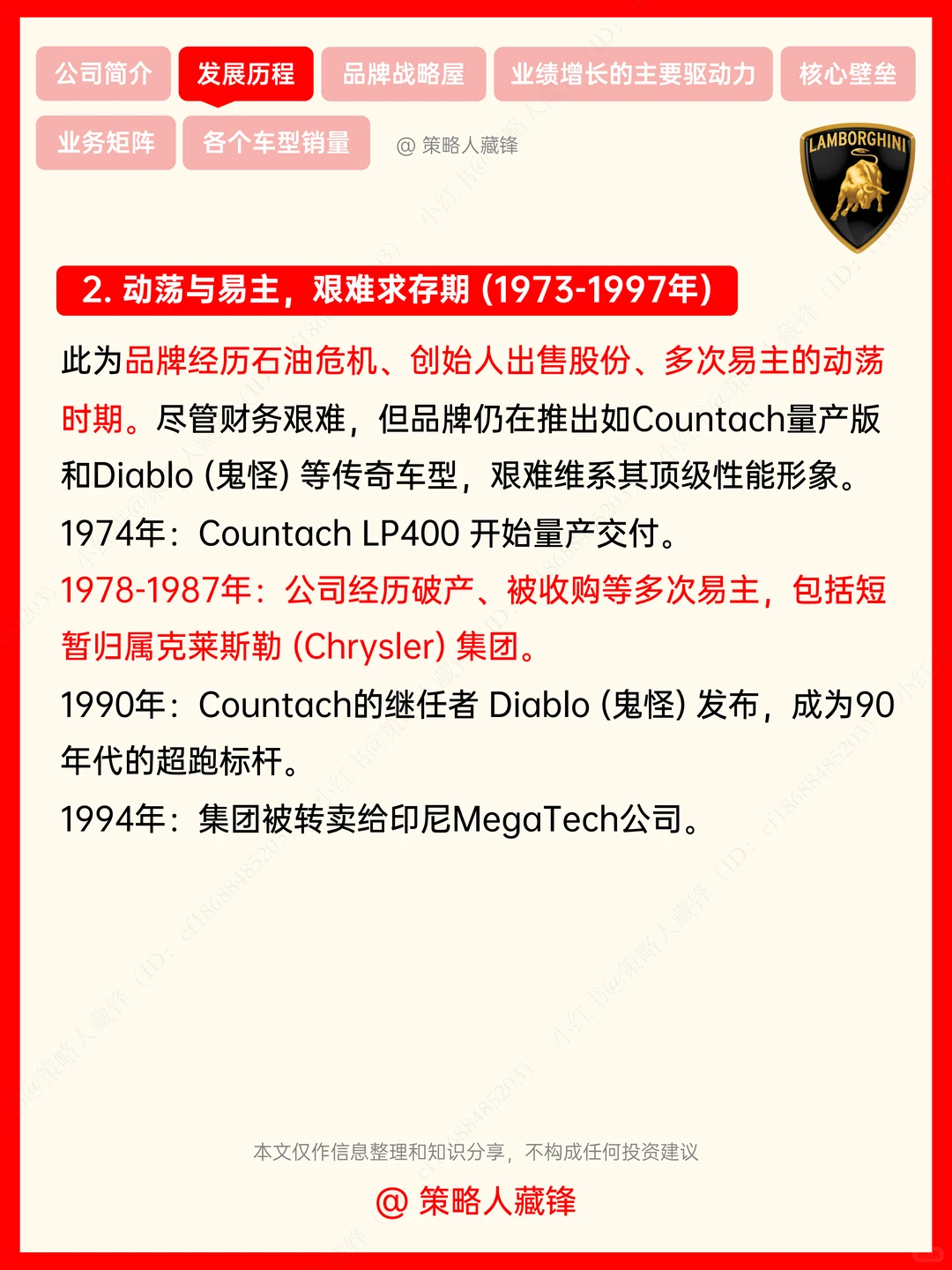 每天了解一家公司丨兰博基尼