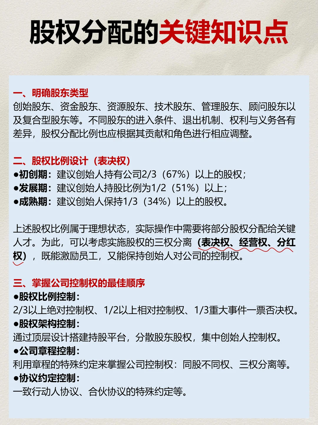 你的股权架构，决定了公司能走多远！