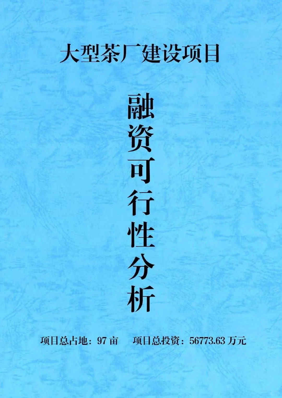投资建厂‖大额融资可行性分析报告编制