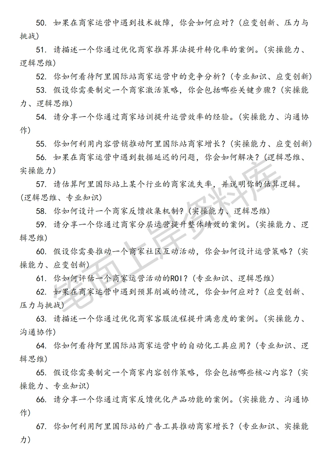 阿里国际站商家增长运营