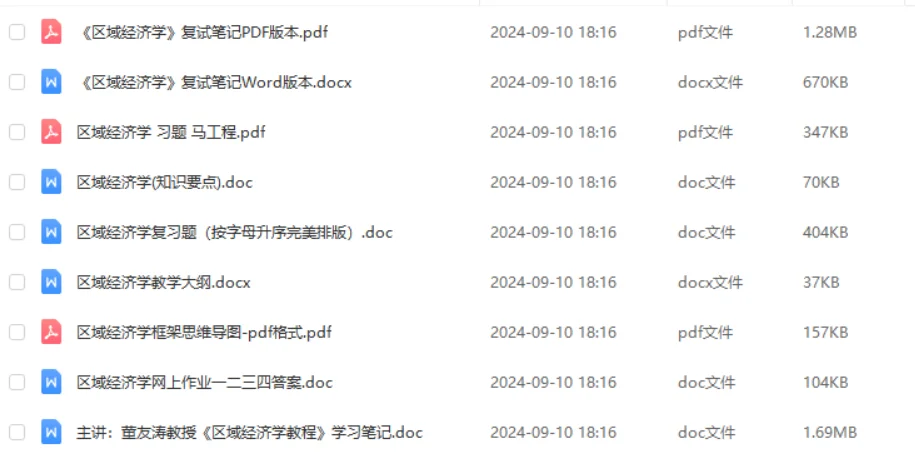 川农农发-区域经济学马工程资料