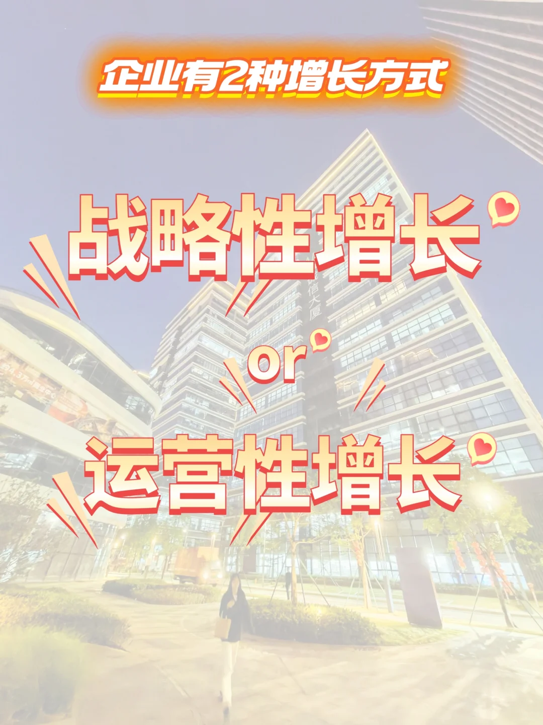 企业有2种增长方式：战略性增长 运营性增长