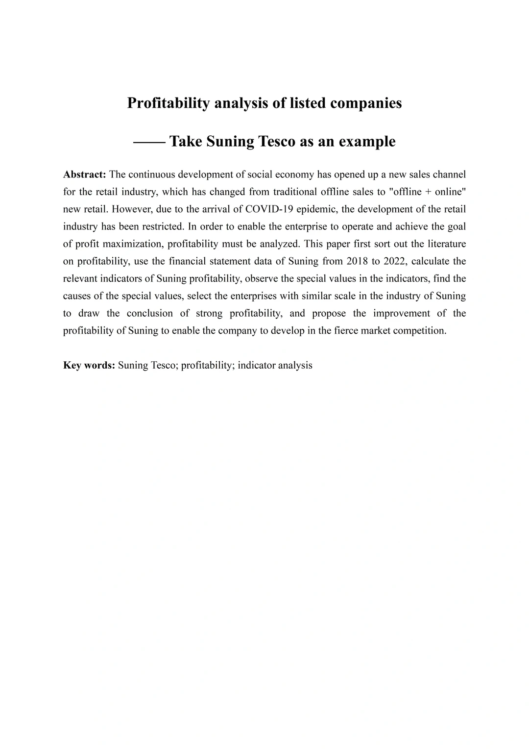 我用这个框架写盈利能力分析，导师狂夸??