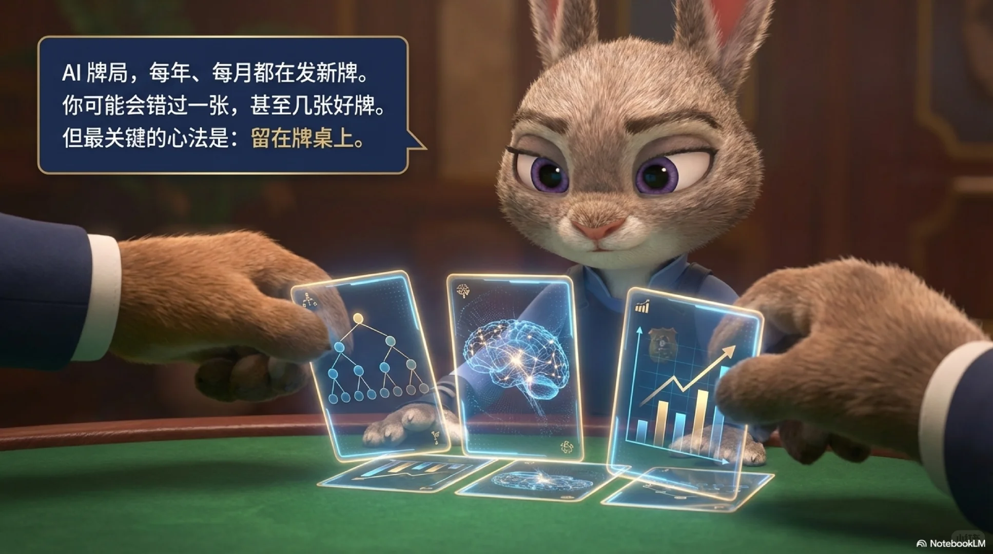 用疯狂动物城风格做了一个AI行业洞察PPT