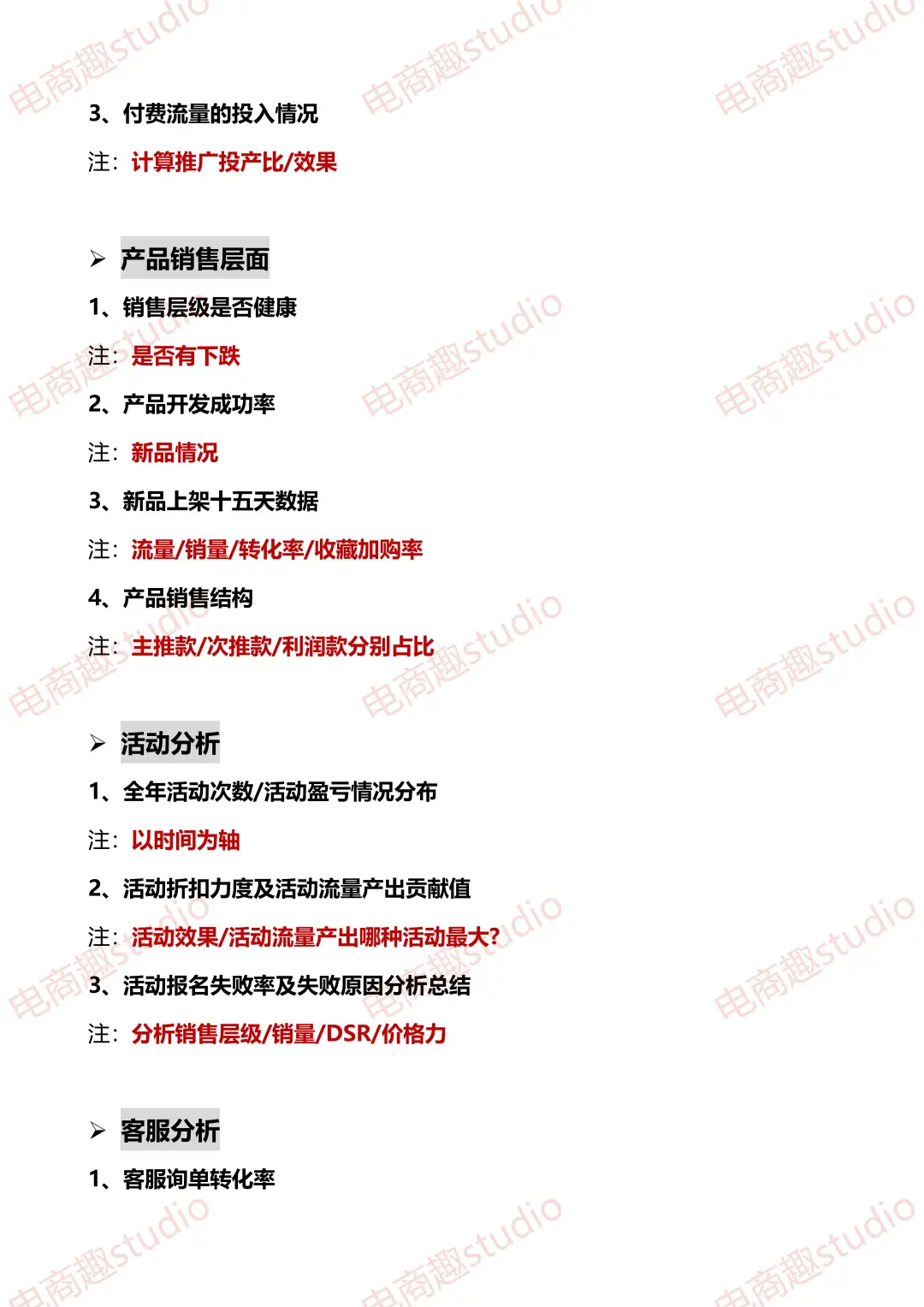 告别无效复盘！分析看透店铺核心数据