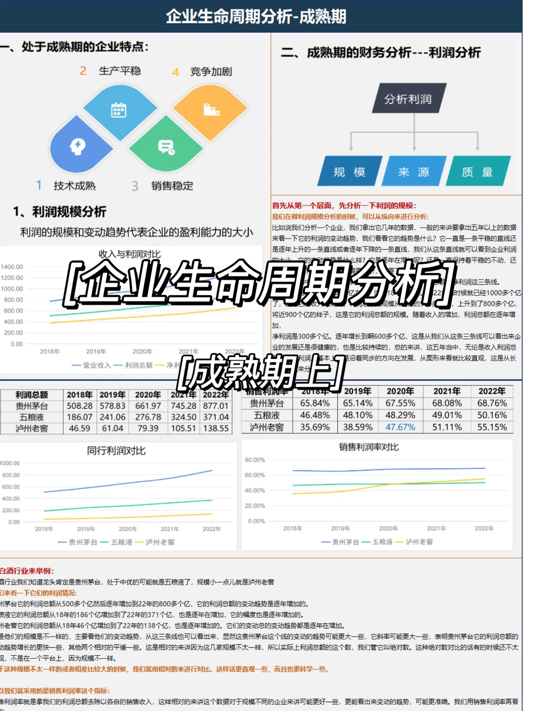 企业生命周期分析-成熟期(上)