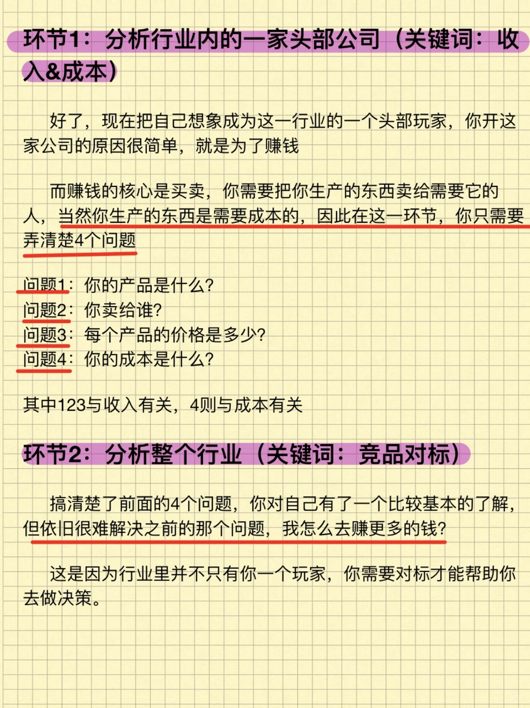 快速分析❗️陌生行业｜最全逻辑