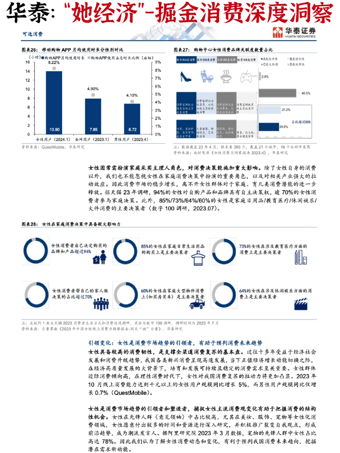 [火R]消费洞察：“她经济” ，掘金五大趋势