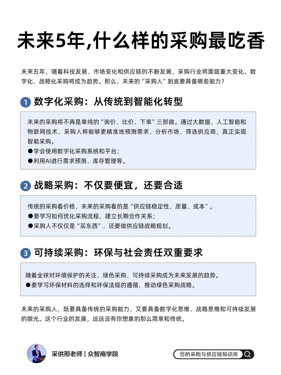 未来5年，什么样的采购最吃香