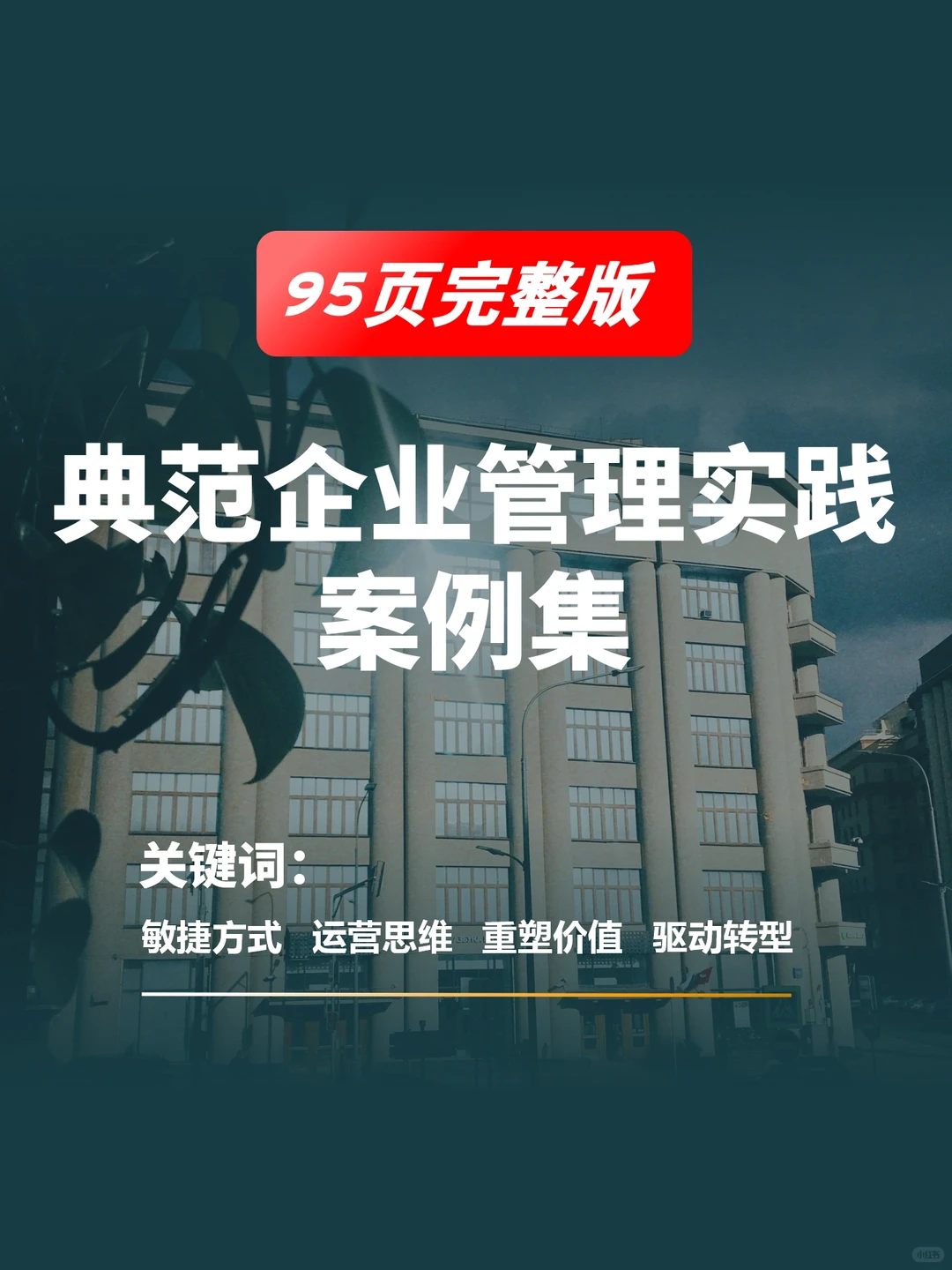 95页完整版｜典范企业管理实践案例集