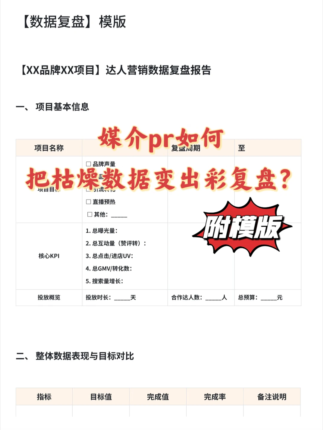 媒介pr干货~如何把枯燥数据复盘出彩？！