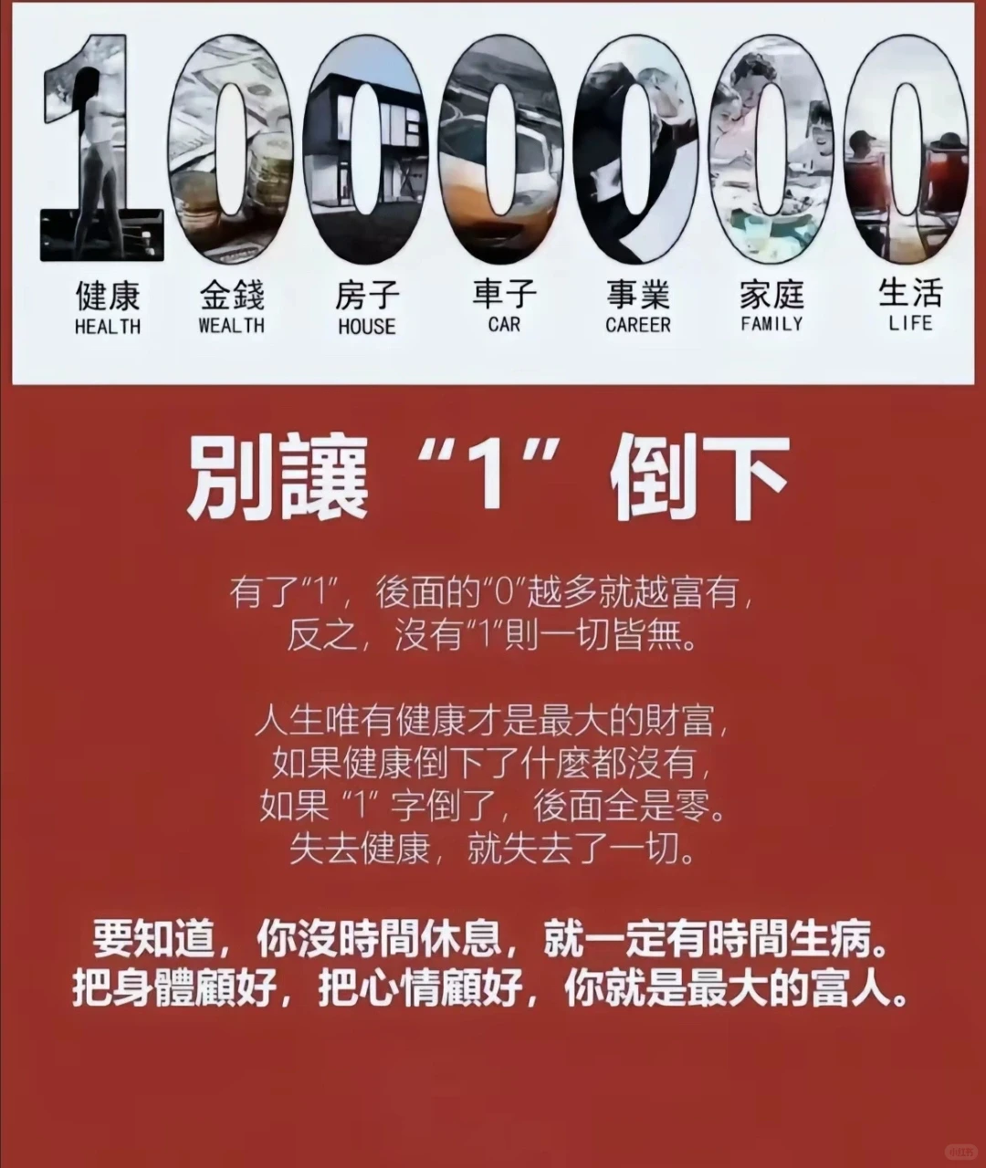 别让“1”倒下！