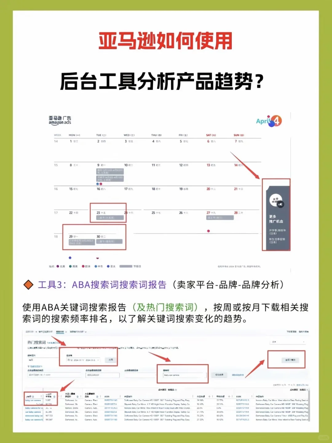亚马逊如何使用后台工具分析产品趋势？?