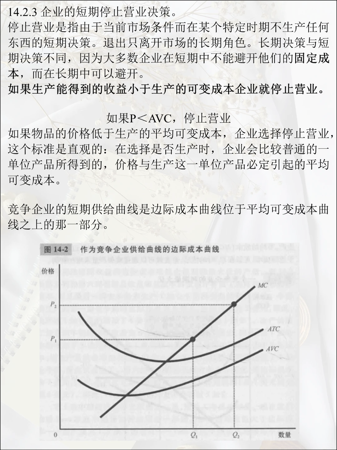 微观经济学笔记14 竞争市场上的企业