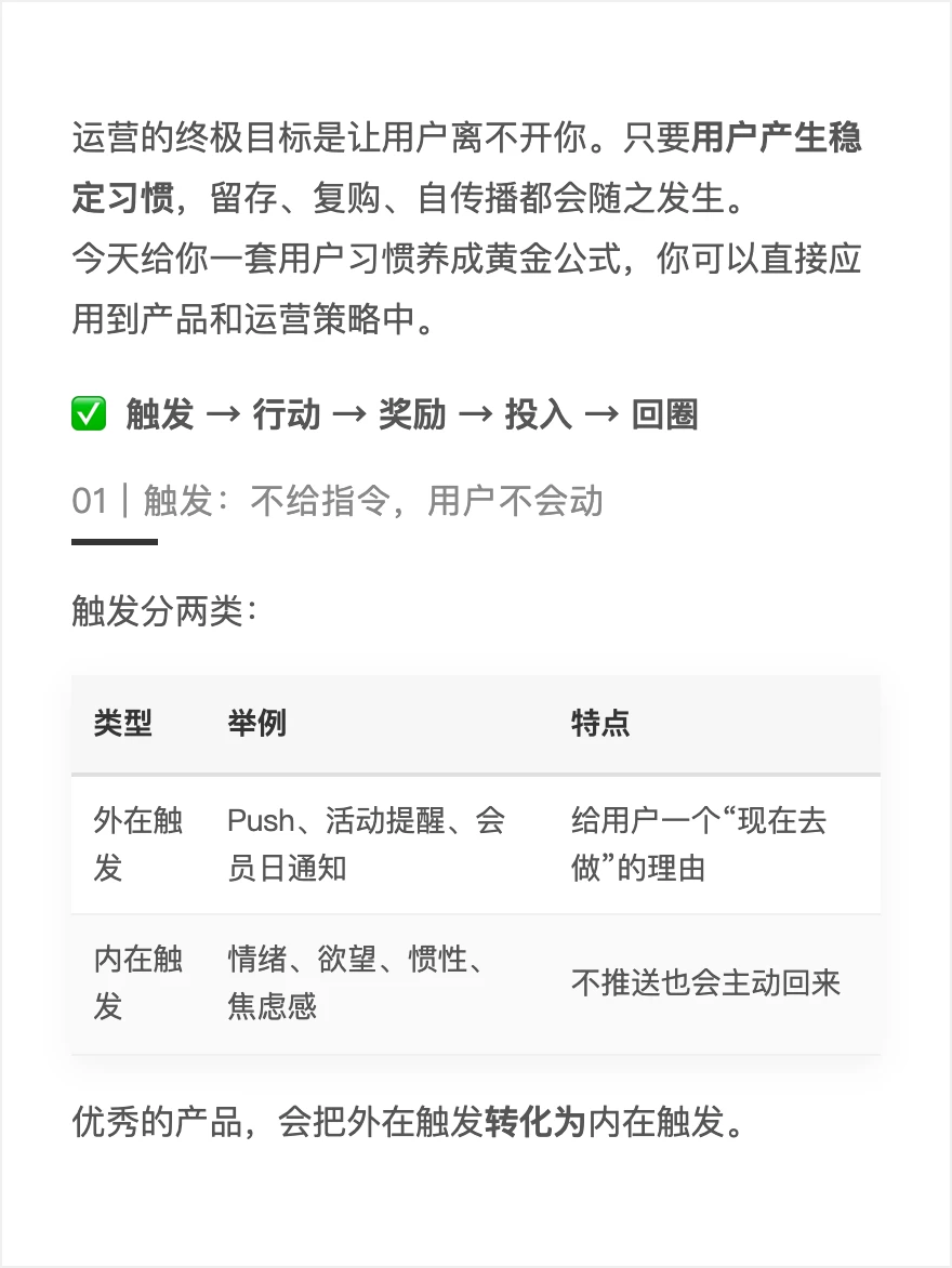 怎么养成用户习惯？让用户离不开你？