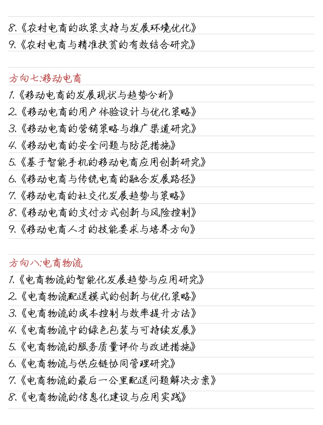 我宣布，这63个选题就是电子商务天花板☺️