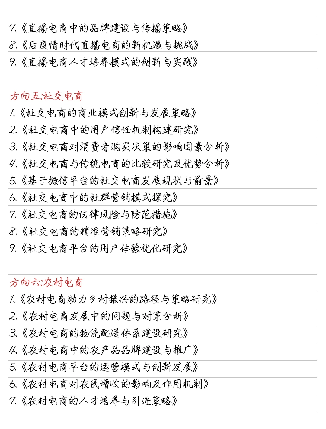 我宣布，这63个选题就是电子商务天花板☺️