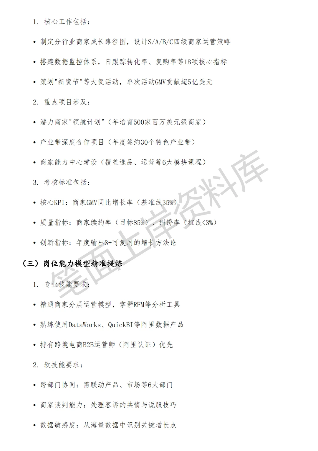 阿里国际站商家增长运营