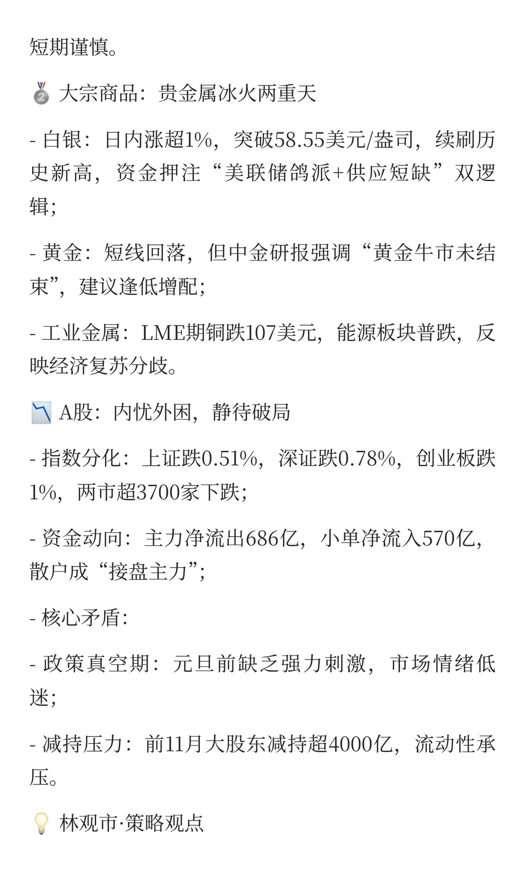 ? 林观市·12月3日全球市场观察