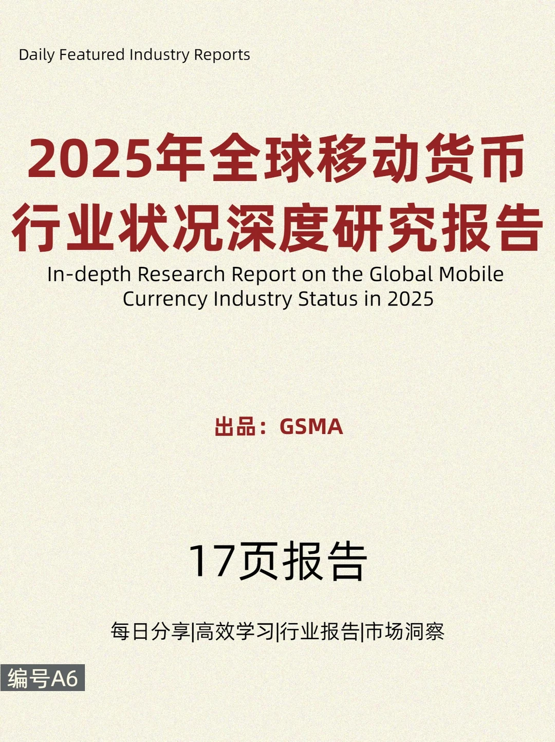 2025年全球移动货币行业状况深度研究报告