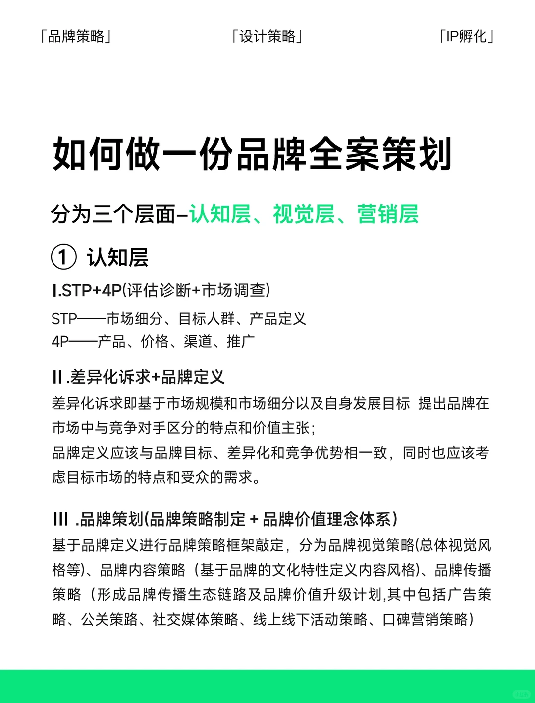 收藏完整的品牌策略思路，有一天你会用到啊❗