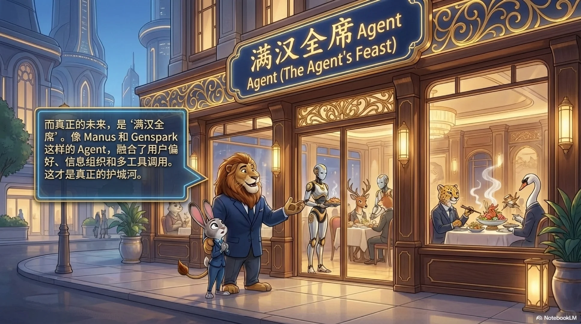 用疯狂动物城风格做了一个AI行业洞察PPT