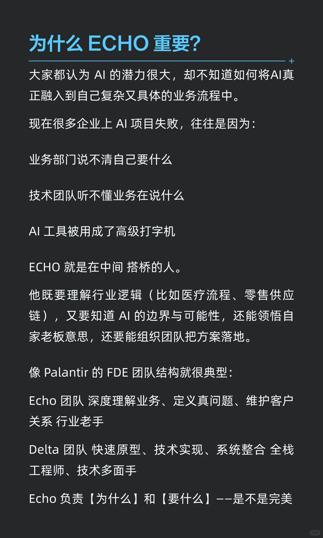 推荐一个AI时代企业将会急需的新职业：ECHO