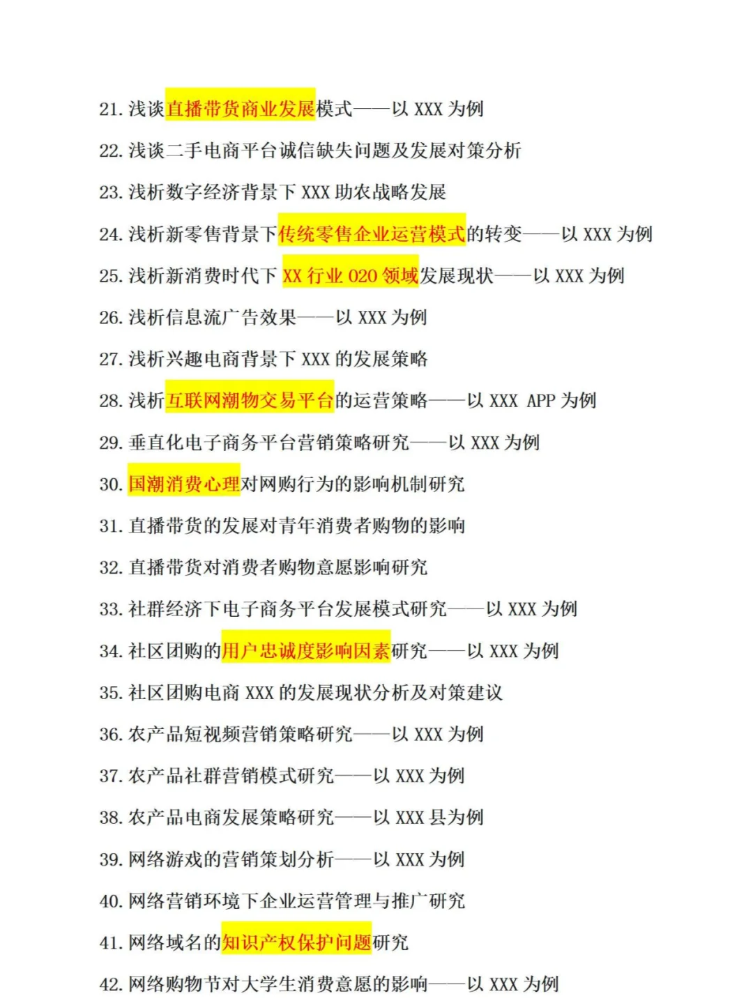 85个优秀电子商务毕业论文题目参考①