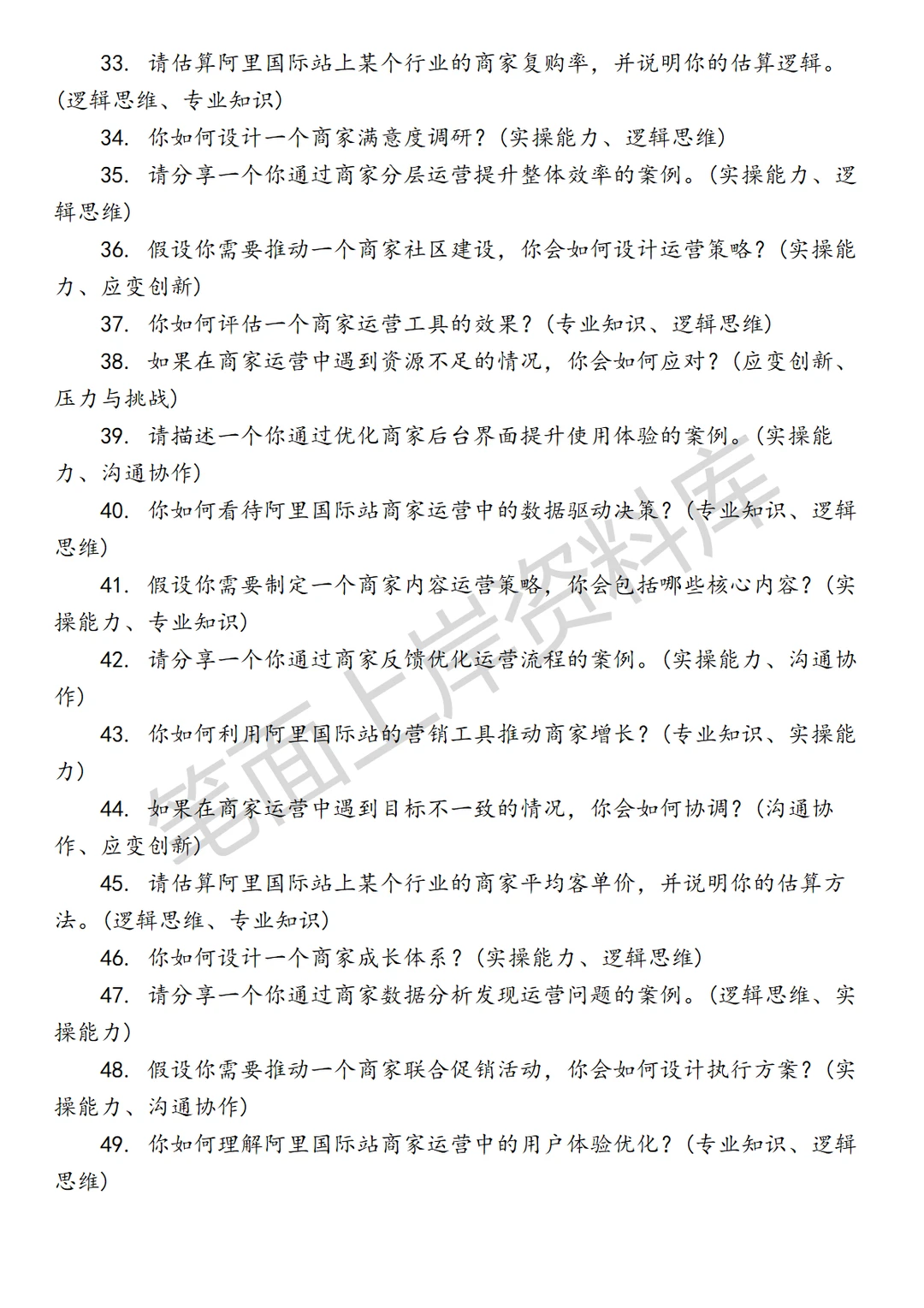 阿里国际站商家增长运营