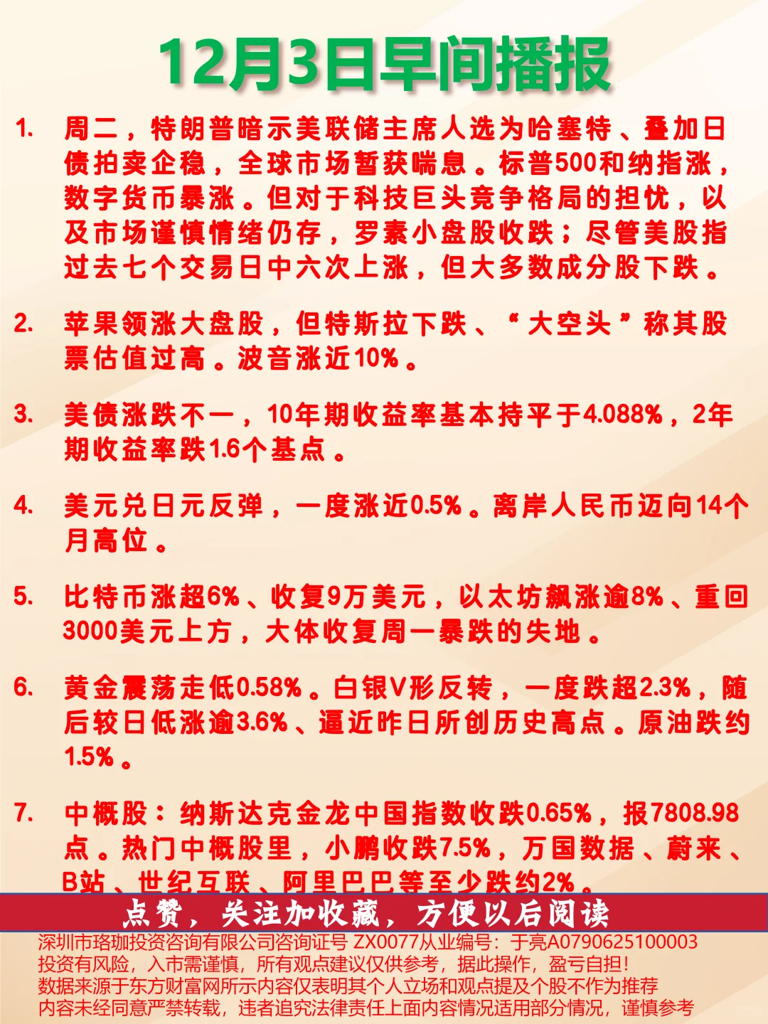 美联储重大变化，中概念股收跌