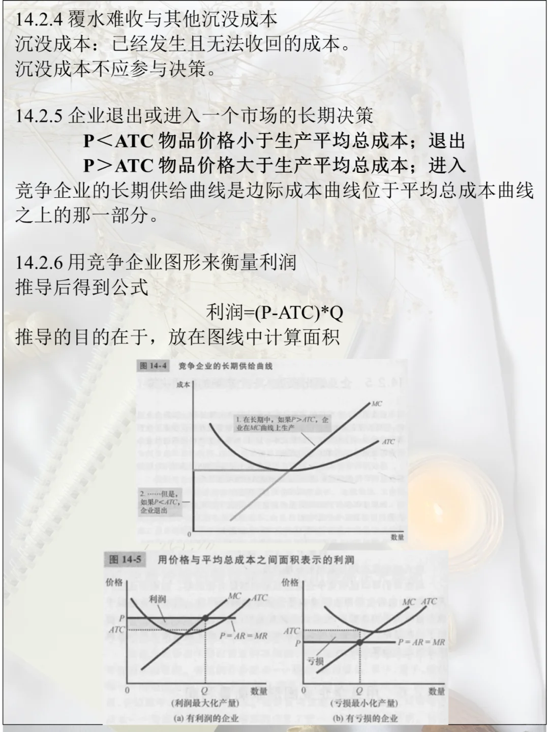微观经济学笔记14 竞争市场上的企业