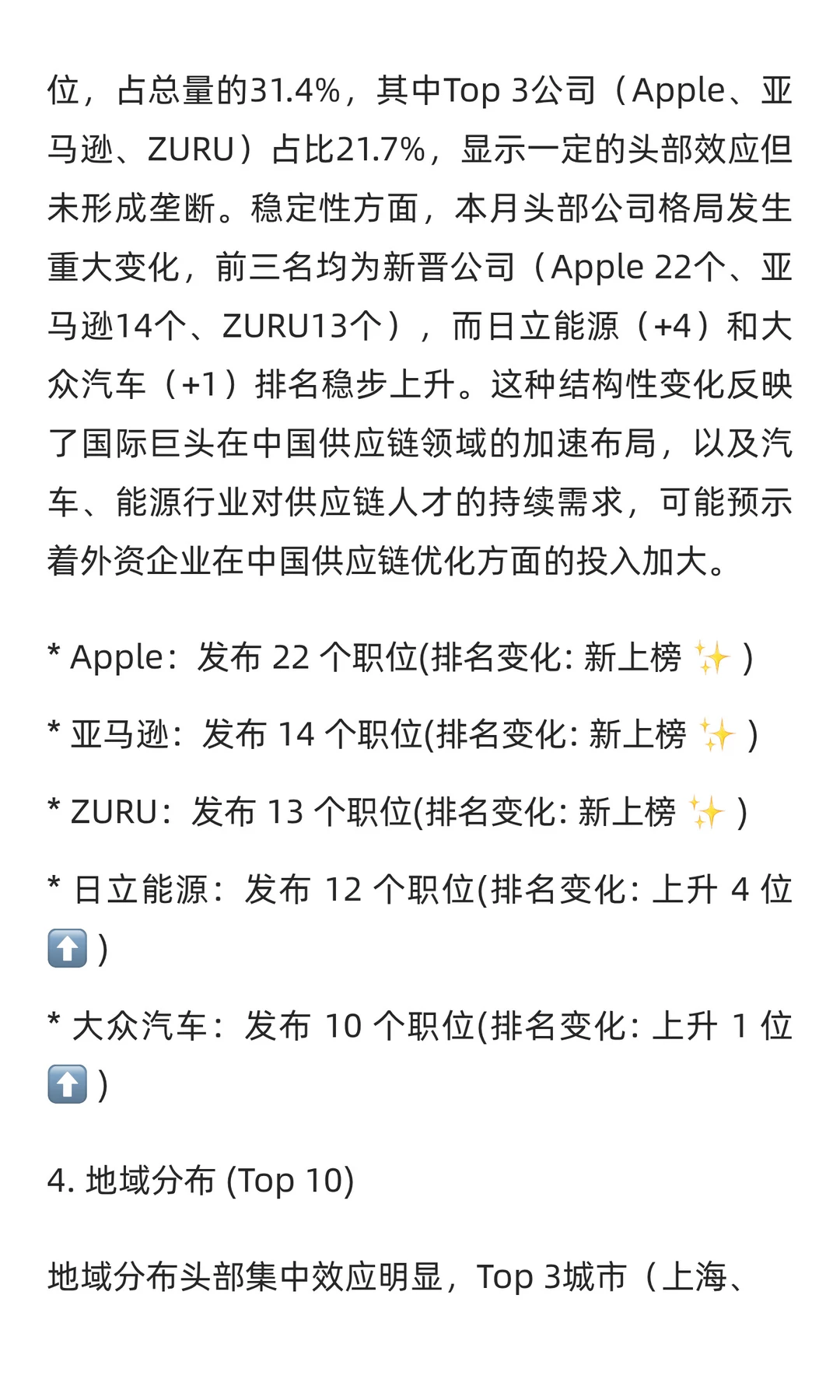 供应链、采购与物流十一月求职市场分析