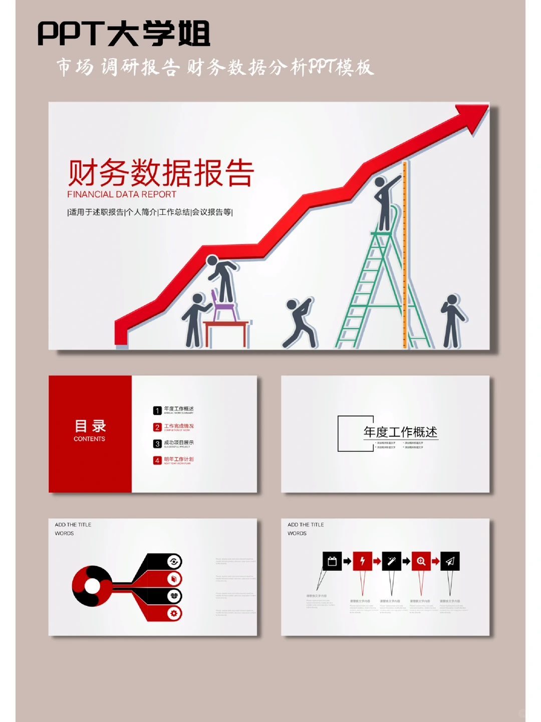 171 市场调研报告 财务数据分析PPT模板?