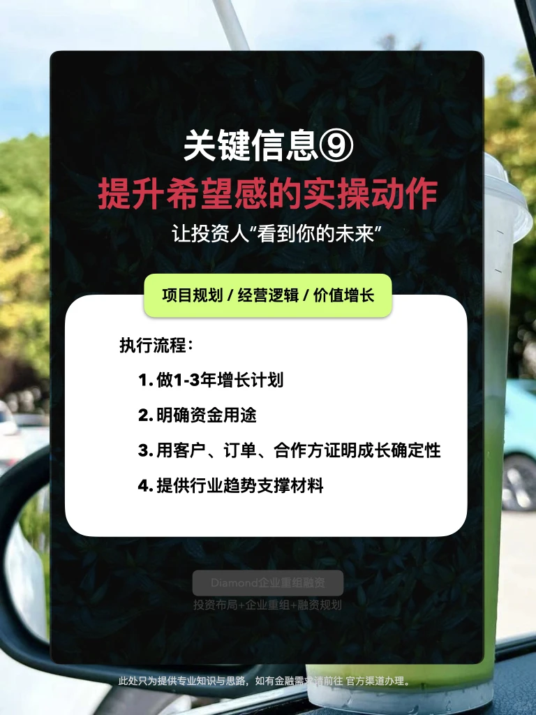 融资=信任+希望