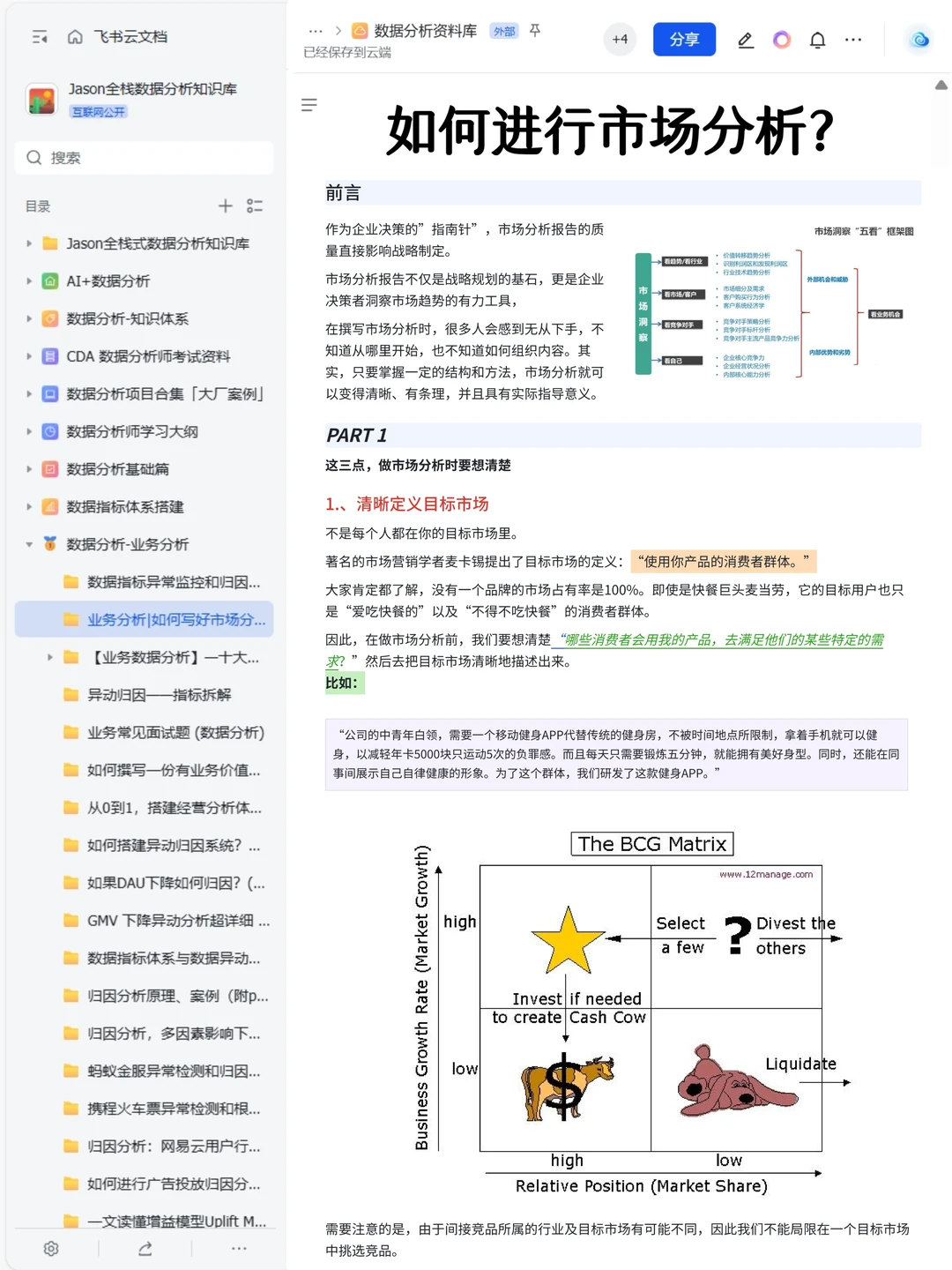 ?市场分析全步骤流程SOP