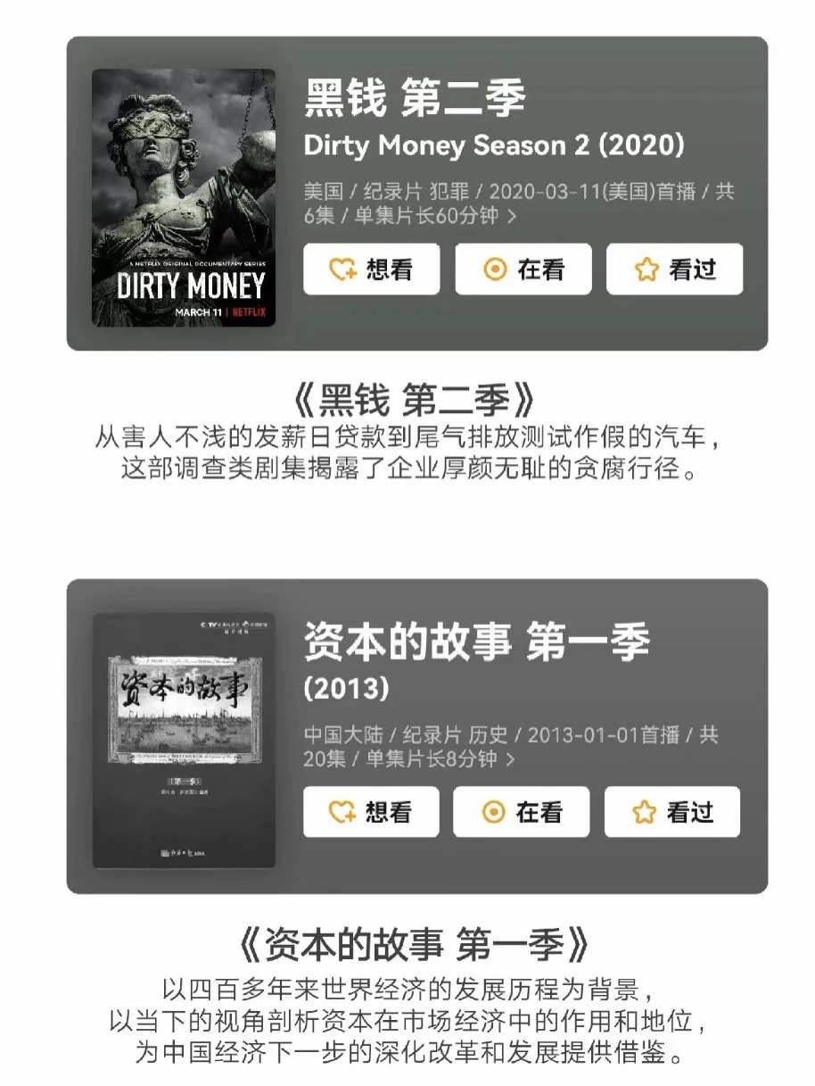 十大金融纪录片