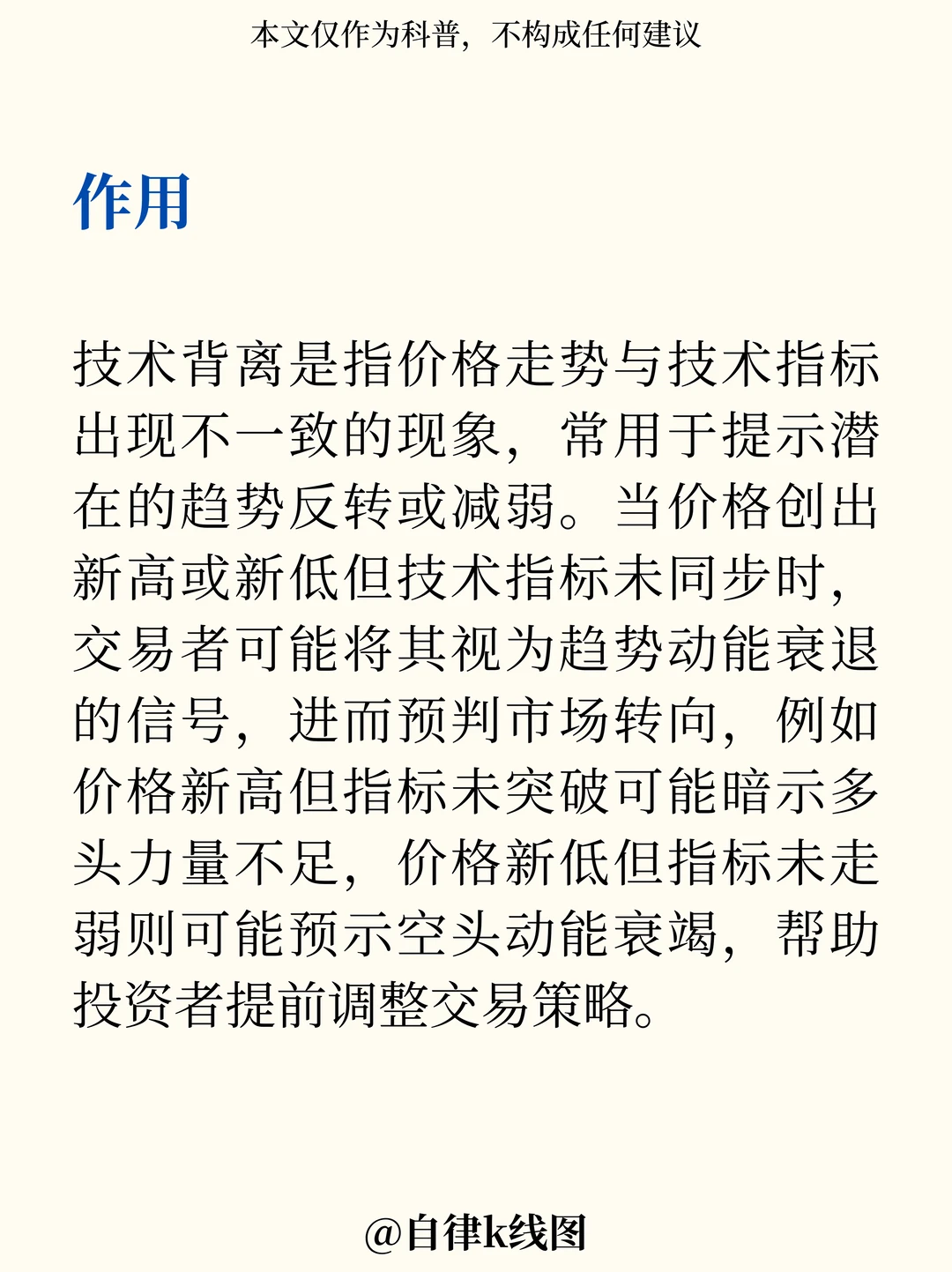 每天学点财经干货——技术背离